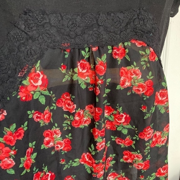 American dream Floral t-shirt top size M - Picture 5 of 8